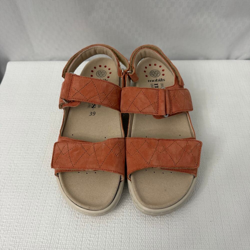 Mobils Mephisto Sandals Womens Size 9 Britany Terracotta Wedge Comfort 39 - Picture 4 of 10